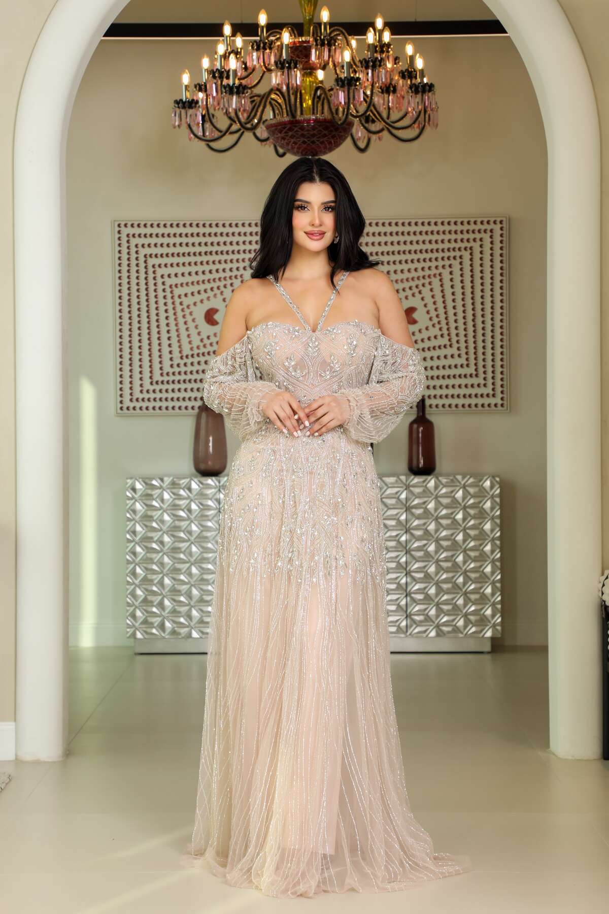 off the shoulder mermaid dress GLS by Gloria GL3024 - Long Sequin Mermaid Dress